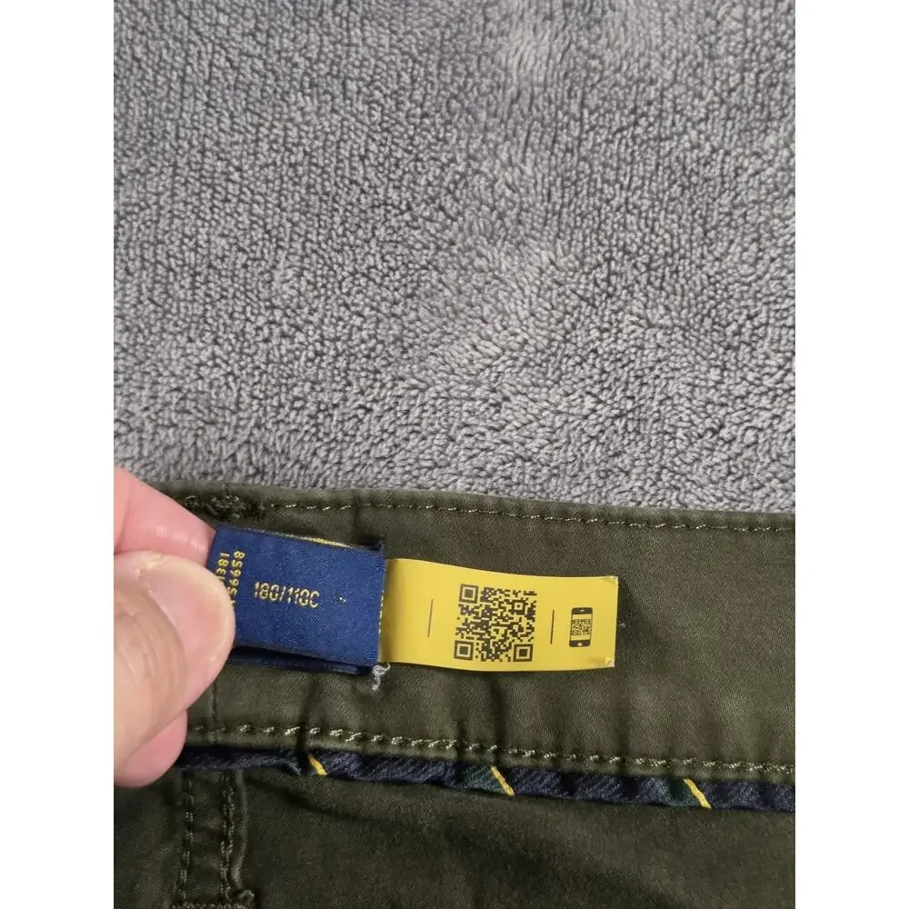 Polo Ralph Lauren Men Varick Slim Straight Sateen Pants Sz 42Bx34 Olive Sage C10